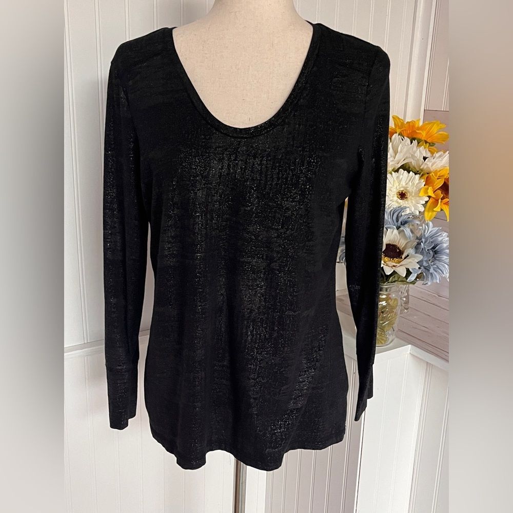 A.N.A Long-Sleeve Black Top